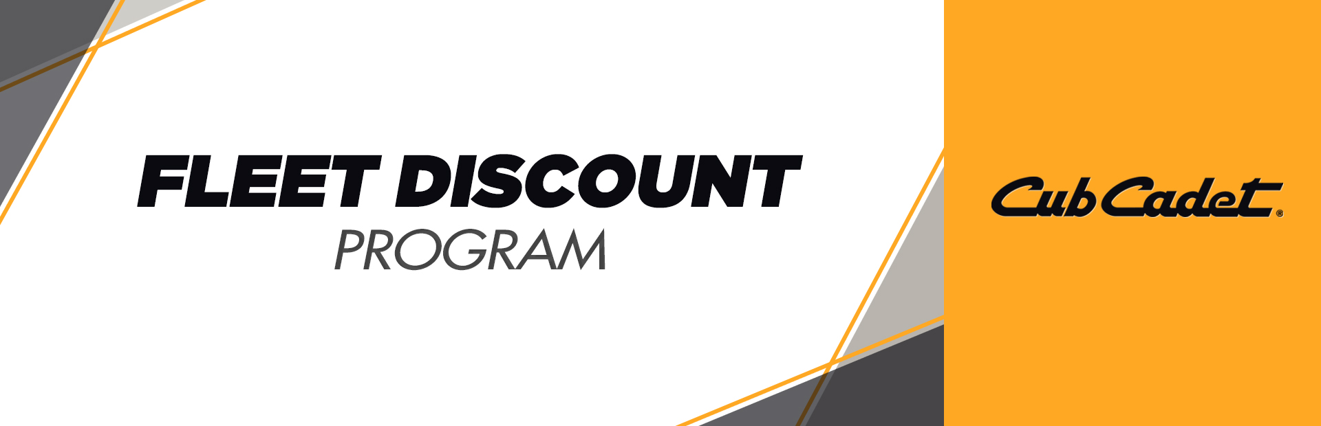 Cub Cadet: FLEET DISCOUNT PROGRAM